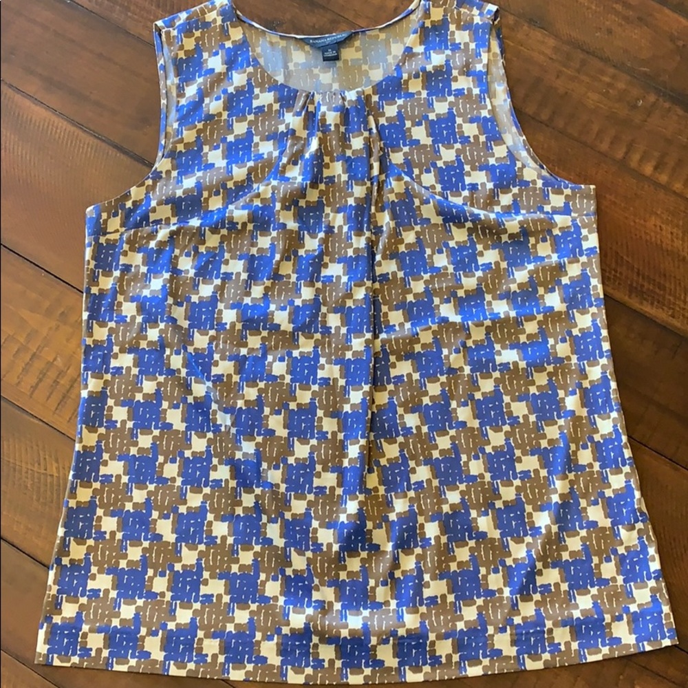 Banana Republic sleeveless geometric print blouse
